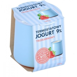 42990JOGURT TERMOSTATOWY TRUSKAWKOWY 9 %  BIO 140 g - YÖMLEKO-1