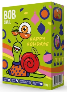 43411ZESTAW ŚWIĄTECZNY - PRZEKĄSKI OWOCOWE Z ZABAWKĄ I NAKLEJKĄ BEZGLUTENOWE 140 g - BOB SNAIL (PRODUKT SEZONOWY)-1