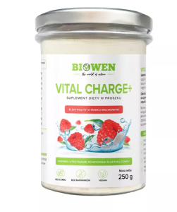 43561ELEKTROLITY O SMAKU MALINOWYM W PROSZKU VITAL CHARGE+ 250 g - HEMPKING (BIOWEN)-1