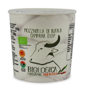 43651MOZZARELLA DI BUFALA (Z MLEKA BAWOLEGO) KULKA (W KUBECZKU) BIO 320 g (125 g) - BIOLOGICA-1