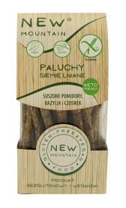 43669PALUCHY Z SIEMIENIEM LNIANYM, POMIDORAMI, CZOSNKIEM I BAZYLIĄ BEZGLUTENOWE 200 g - NEW MOUNTAIN-1
