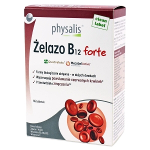 43718ŻELAZO + WITAMINA B12 FORTE 45 TABLETEK - PHYSALIS-1