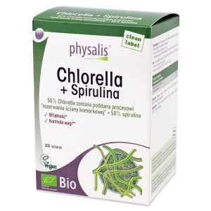 43722CHLORELLA + SPIRULINA BIO 200 TABLETEK - PHYSALIS-1