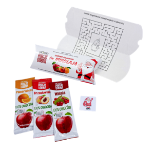 43752SMAKOŁYKI OD ŚWIĘTEGO MIKOŁAJA (3 OWOCOWE PRZEKĄSKI + TATUAŻ) 48 g - PORCJA DOBRA (EDYCJA ŚWIĄTECZNA)-1