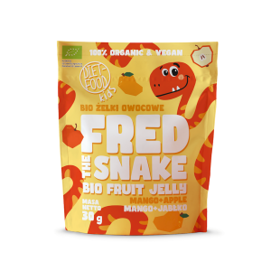44760ŻELKI MANGO - JABŁKO BIO 30 g - DIET-FOOD (FRED THE SNAKE)-1