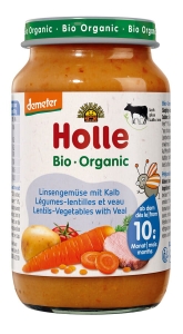 44810WARZYWA Z CIELĘCINĄ BEZ DODATKU CUKRÓW OD 10 MIESIĄCA DEMETER BIO 220 g (SŁOIK) - HOLLE-1