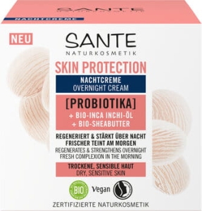 44901KREM DO TWARZY NA NOC OCHRONNY Z PROBIOTYKAMI, OLEJEM INCHI I MASŁEM SHEA ECO 50 ml - SANTE-1