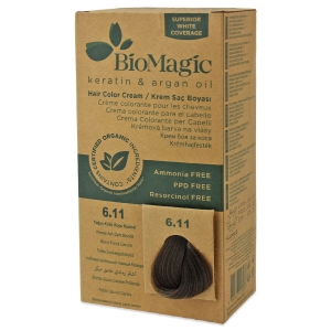 45085FARBA DO WŁOSÓW INTENSYWNY POPIELATY CIEMNY BLOND (6.11) 250 g - BIOMAGIC-1