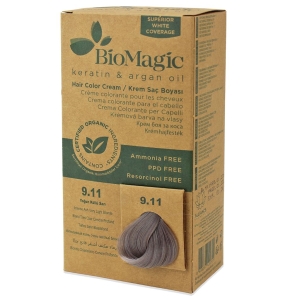 45086FARBA DO WŁOSÓW INTENSYWNY POPIELATY BARDZO JASNY BLOND (9.11) 250 g - BIOMAGIC-1