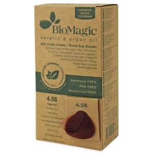 45089FARBA DO WŁOSÓW CZERWONY KASZTAN (4.58) 250 g - BIOMAGIC-1