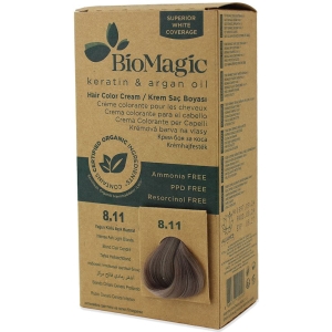 45257FARBA DO WŁOSÓW INTENSYWNY POPIELATY JASNY BLOND (8.11) 250 g - BIOMAGIC-1