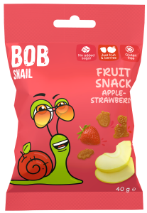 45262PRZEKĄSKA ROLL JABŁKO - TRUSKAWKA BEZ DODATKU CUKRÓW BEZGLUTENOWA 40 g - BOB SNAIL-1