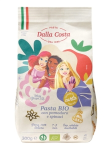 45264MAKARON (SEMOLINOWY TRÓJKOLOROWY) DISNEY PRINCESS BIO 300 g - DALLA COSTA-1