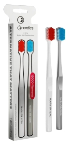 45314SZCZOTECZKA DO ZĘBÓW Z TWORZYWA PLA 12000 SUPER MIĘKKA 2 szt. - NORDICS-1