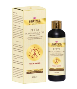 45357OLEJ DO MASAŻU ŁAGODZĄCY Z OLEJKIEM SANDAŁOWCA 200 ml - SATTVA (AYURVEDA)-1