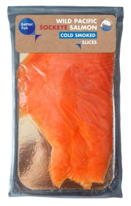 45414ŁOSOŚ PACYFICZNY DZIKI SOCKEYE PLASTRY WĘDZONE NA ZIMNO 80 g - BETTER FISH-1