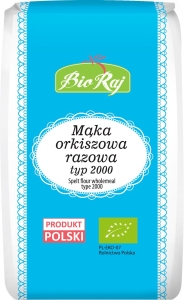 45444MĄKA ORKISZOWA RAZOWA TYP 2000 BIO (POLSKA) 1 kg - BIO RAJ-1