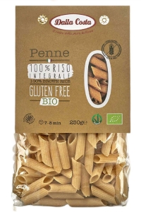 45465MAKARON (RYŻOWY RAZOWY) PENNE BEZGLUTENOWY BIO 250 g - DALLA COSTA-1