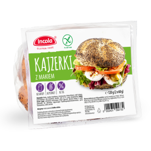 45491BUŁKA KAJZERKA Z MAKIEM BEZGLUTENOWA (2 szt.) 120 g - INCOLA-1