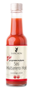 45571PRZYPRAWA W PŁYNIE HABANERO HOT WEGAŃSKA BEZGLUTENOWA BIO 140 ml - SANCHON-1