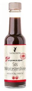 45576PRZYPRAWA W PŁYNIE WORCESTERSHIRE WEGAŃSKA BEZGLUTENOWA BIO 140 ml - SANCHON-1