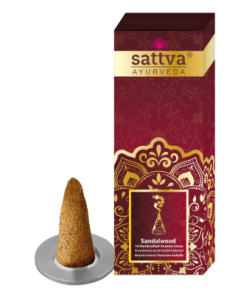 45578KADZIDEŁKA INDYJSKIE STOŻKOWE SANDAŁOWE (10 szt.) 20 g - SATTVA (AYURVEDA)-1