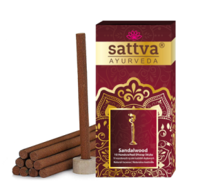 45580KADZIDEŁKA INDYJSKIE SŁUPKOWE SANDAŁOWE (10 szt.) 20 g - SATTVA (AYURVEDA)-1