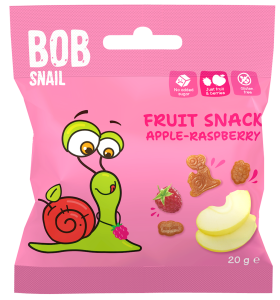 45675ŻELKI JABŁKO - MALINA BEZ ŻELATYNY BEZGLUTENOWE 20 g - BOB SNAIL-1