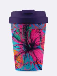 45679KUBEK PODRÓŻNY Z TWORZYWA PLA KOLOROWY OGRÓD 350 ml - CHIC-MIC-1