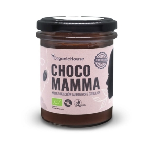 45840KREM Z ORZECHÓW LASKOWYCH Z CZEKOLADĄ BEZGLUTENOWY BIO 180 g - ORGANICHOUSE (CHOCOMAMMA)-1