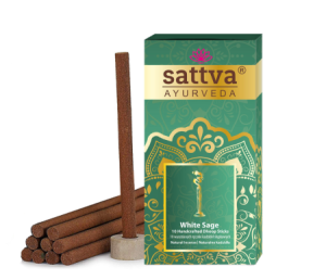 45863KADZIDEŁKA INDYJSKIE SŁUPKOWE BIAŁA SZAŁWIA (10 szt.) 20 g - SATTVA (AYURVEDA)-1