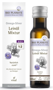 45947OMEGA SILVER - MIESZANKA Z OLEJEM LNIANYM (ALGI MORSKIE) BIO 100 ml - BIO PLANETE-1