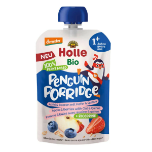 46266MUS OWSIANKOWY PINGWIN (JABŁKO - RYŻ - OWOCE JAGODOWE - QUINOA) OD 1 ROKU DEMETER BIO 110 g - HOLLE-1