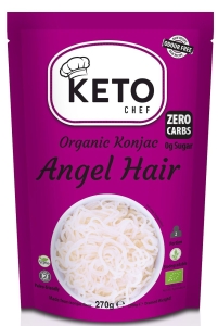 46290MAKARON (KONJAC) ANGEL HAIR BEZGLUTENOWY BIO 270 g (200 g) - KETO CHEF (BETTER THAN FOODS)-1