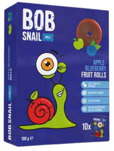 46365PRZEKĄSKI ROLL JABŁKO - BORÓWKA BEZ DODATKU CUKRÓW BEZGLUTENOWE 100 g - BOB SNAIL-1