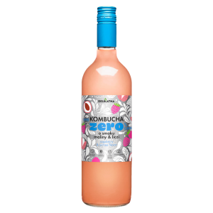 46388KOMBUCHA O SMAKU MALINY I LICZI ZERO % CUKRU 750 ml - DELIKATNA-1
