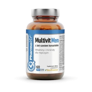 46484MULTIWITAMINA (MULTIVIT MEN Z ŻEŃ-SZENIEM KOREAŃSKIM) DLA MĘŻCZYZN BEZGLUTENOWA 60 KAPSUŁEK - PHARMOVIT (CLEAN LABEL)-1