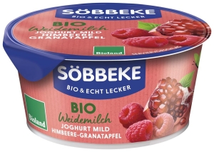 47696JOGURT KREMOWY MALINA - GRANAT (3,8 % TŁUSZCZU W MLEKU) BIO 150 g - SOBBEKE-1