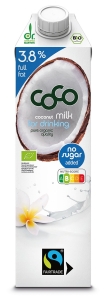 47811COCONUT MILK - NAPÓJ KOKOSOWY DO PICIA 3,8 % TŁUSZCZU BEZ DODATKU CUKRÓW FAIR TRADE BIO 1 L - COCO (DR MARTINS)-1
