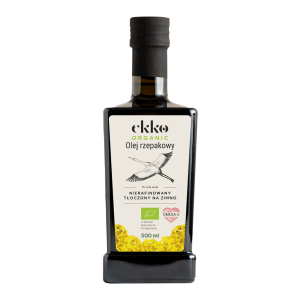 47854OLEJ RZEPAKOWY TŁOCZONY NA ZIMNO OMEGA-3 BIO 500 ml - EKKO-1