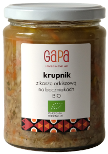 47894KRUPNIK Z KASZĄ ORKISZOWĄ NA BOCZNIAKACH BIO 450 g - GAPA-1