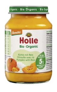 47910DYNIA - RYŻ BEZ DODATKU CUKRÓW BEZGLUTENOWE OD 5 MIESIĄCA DEMETER BIO 190 g (SŁOIK) - HOLLE-1