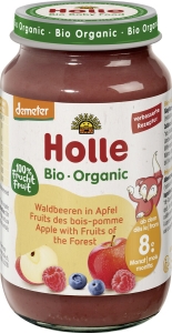 47914JABŁKO - OWOCE LEŚNE BEZ DODATKU CUKRÓW OD 8 MIESIĄCA DEMETER BIO 220 g (SŁOIK) - HOLLE-1