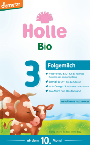 47932MLEKO KROWIE 3 NASTĘPNE DLA NIEMOWLĄT PO 6 MIESIĄCU DEMETER BIO 600 g - HOLLE-1
