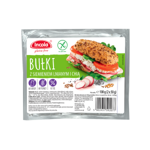 47961BUŁKI Z SIEMIENIEM LNIANYM I CHIA BEZGLUTENOWE (2 x 50 g) 100 g - INCOLA-1