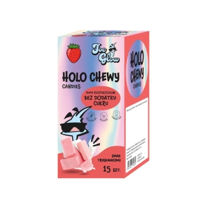 47991GUMY ROZPUSZCZALNE O SMAKU TRUSKAWKOWYM BEZ DODATKU CUKRÓW BEZGLUTENOWE (15 szt.) 90 g - JOE GLOW-1