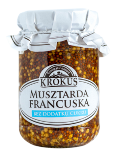 48020MUSZTARDA FRANCUSKA BEZ DODATKU CUKRÓW 185 g - KROKUS-1
