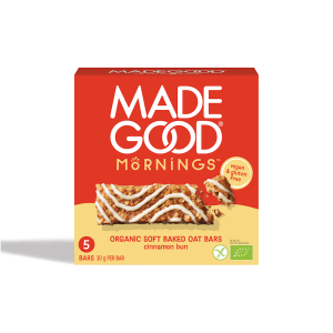 48040BATONIKI OWSIANE SOFT Z CYNAMONEM BEZGLUTENOWE BIO (5 x 30 g) 150 g - MADEGOOD MORNINGS-1