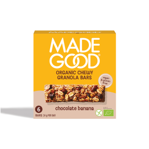 48043BATONIKI GRANOLA CRUNCHY Z CZEKOLADĄ I BANANEM BEZGLUTENOWE BIO (6 x 24 g) 144 g - MADEGOOD-1