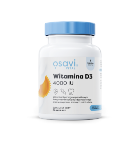 48081WITAMINA D3 100 µg (4000 j.m) BEZGLUTENOWA 60 KAPSUŁEK - OSAVI-1